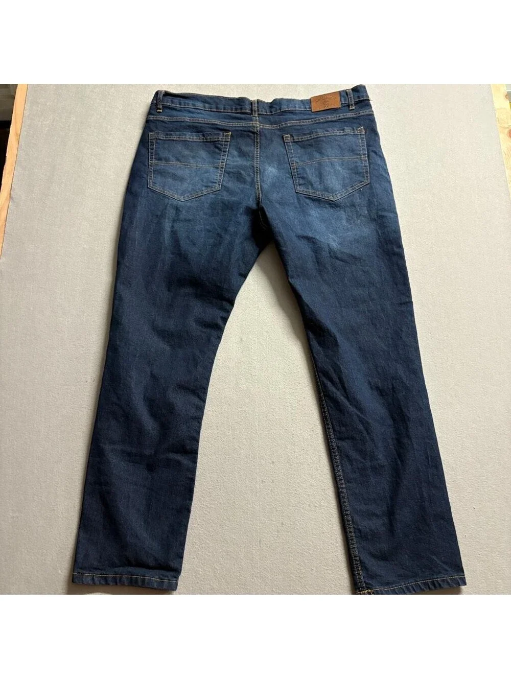 Beverly Hills Polo Club Jeans Mens 42x32 Blue Stretch Denim Straight Leg